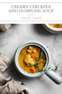 chickpea and dumpling soup pin
