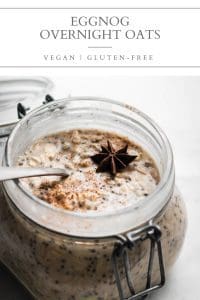 vegan eggnog overnight oats pin