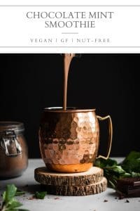 vegan mint chocolate smoothie pin