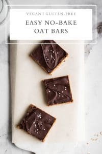 easy no-bake oat bars pin
