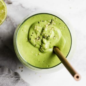 green avocado lime smoothie