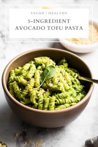avocado tofu pasta pin