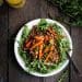 roasted carrot, lentil and quinoa salad on a plate