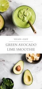 green avocado lime smoothie pin