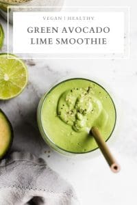 green avocado lime smoothie pin