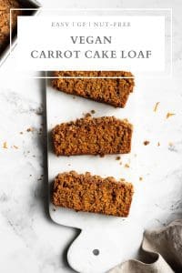 vegan carrot cake loaf pin