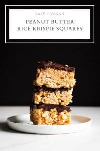 Chocolate peanut butter rice krispie squares pin