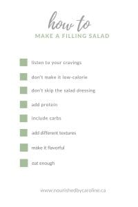 how to make a filling salad tips