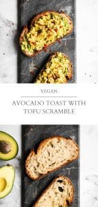 avocado toast with tofu scramble pin