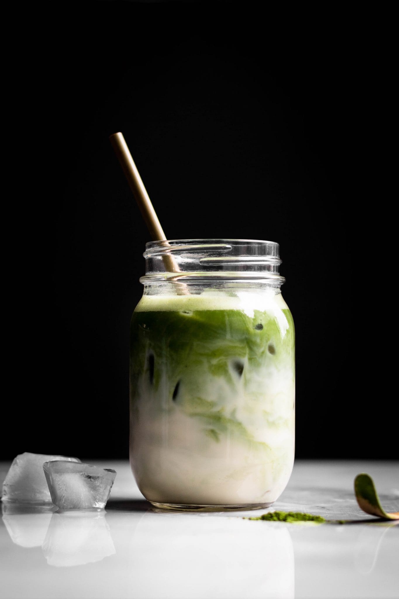 iced matcha latte with oat milk in a jar - Top 10 recipes of 2022