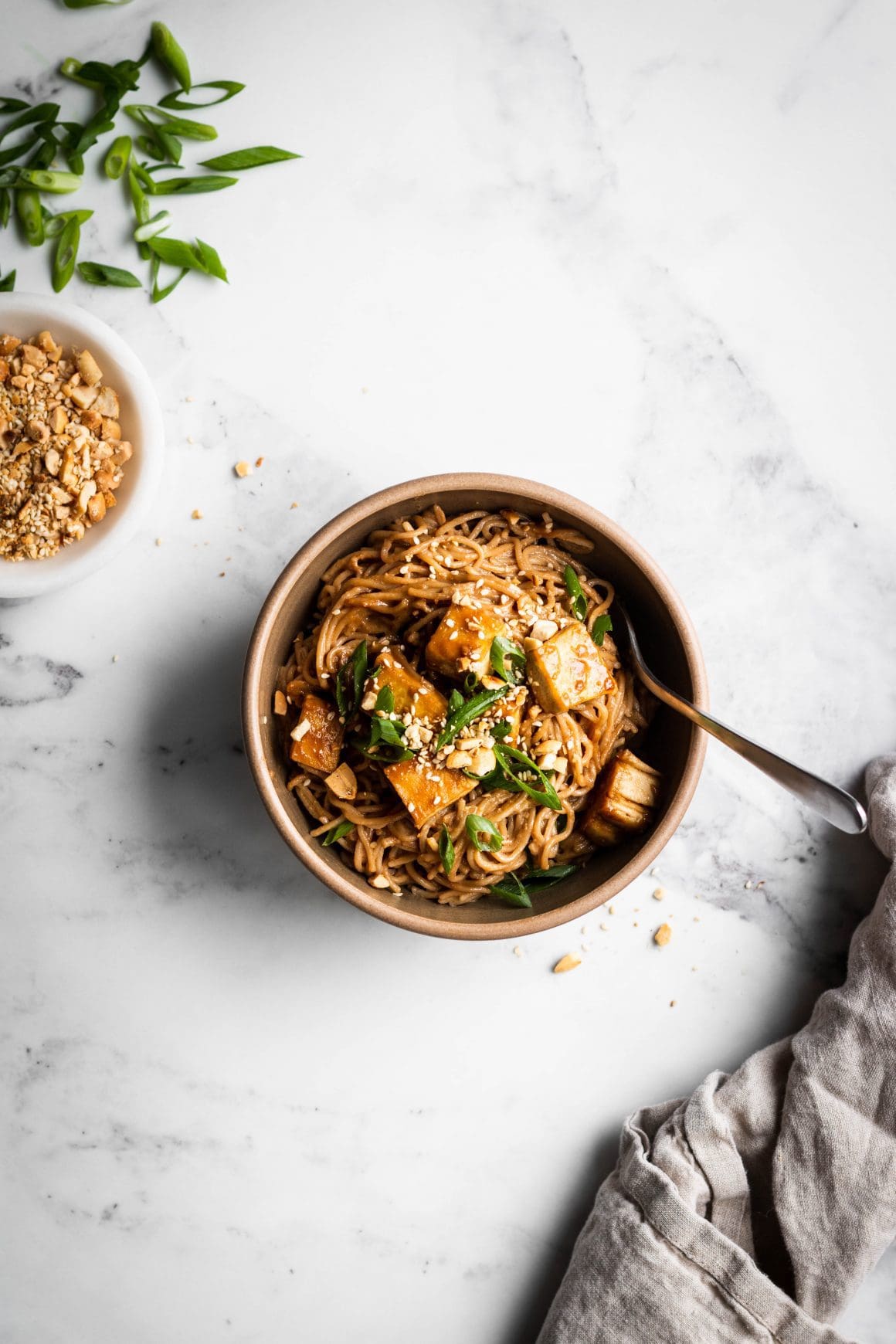 Sesame Ramen Noodles with Crispy Tofu - Nourished