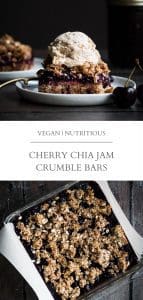 cherry chia jam crumble bars pin