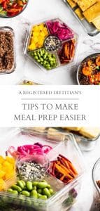 a registered dietitian's tips to make meal prep easier pin