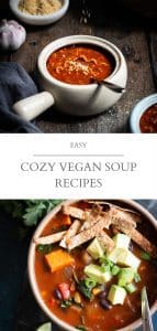 cozy vegan soup recipes pin