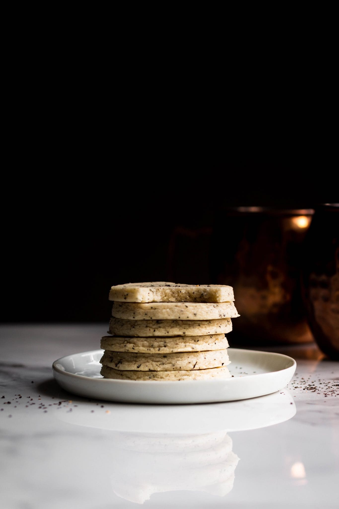 stack of London Fog sugar cookies 