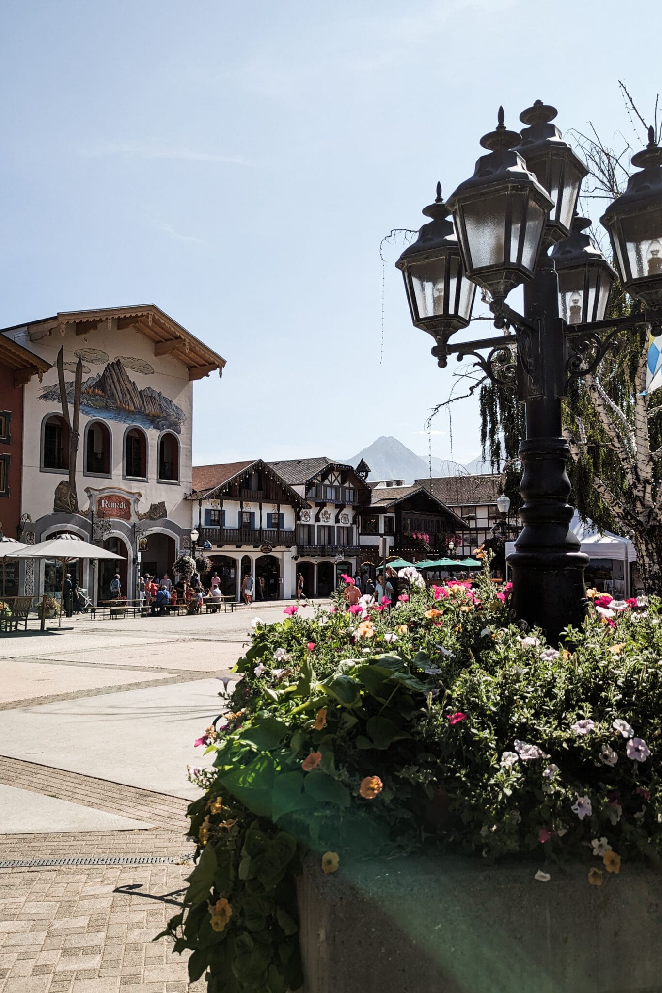 View of a street in Leavenworth, Washington