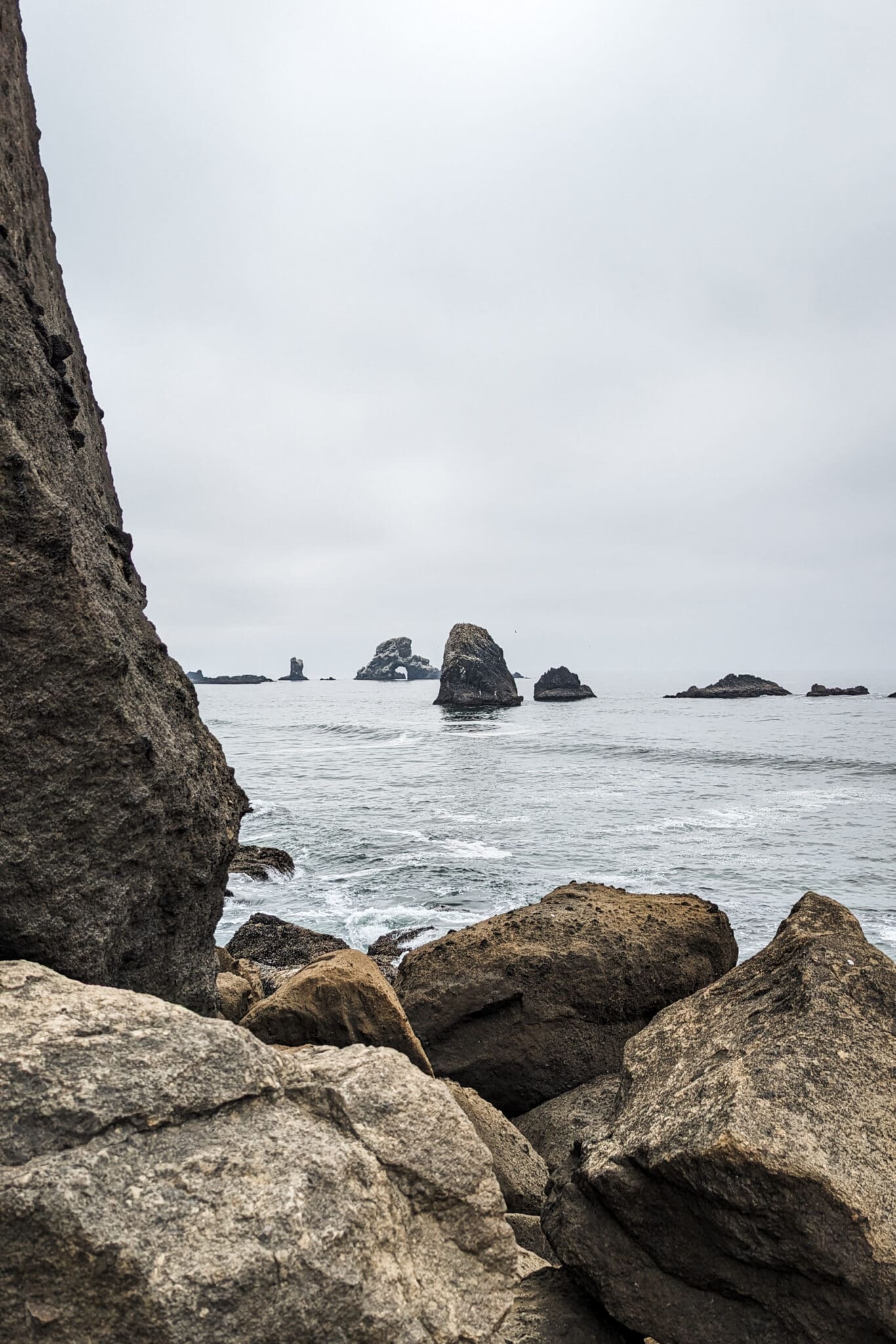 View of rocks in the ocean