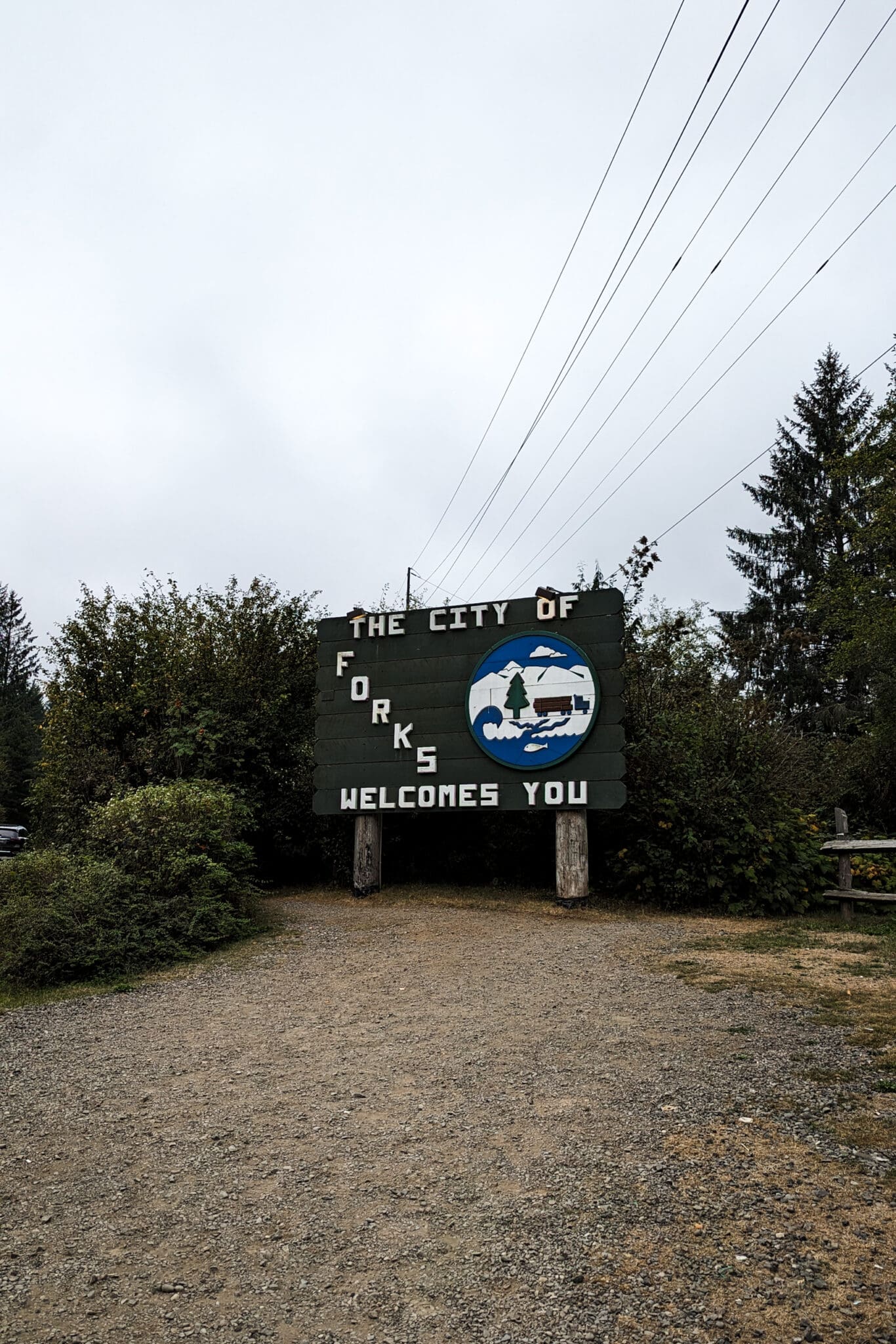 View of the Forks welcome sign