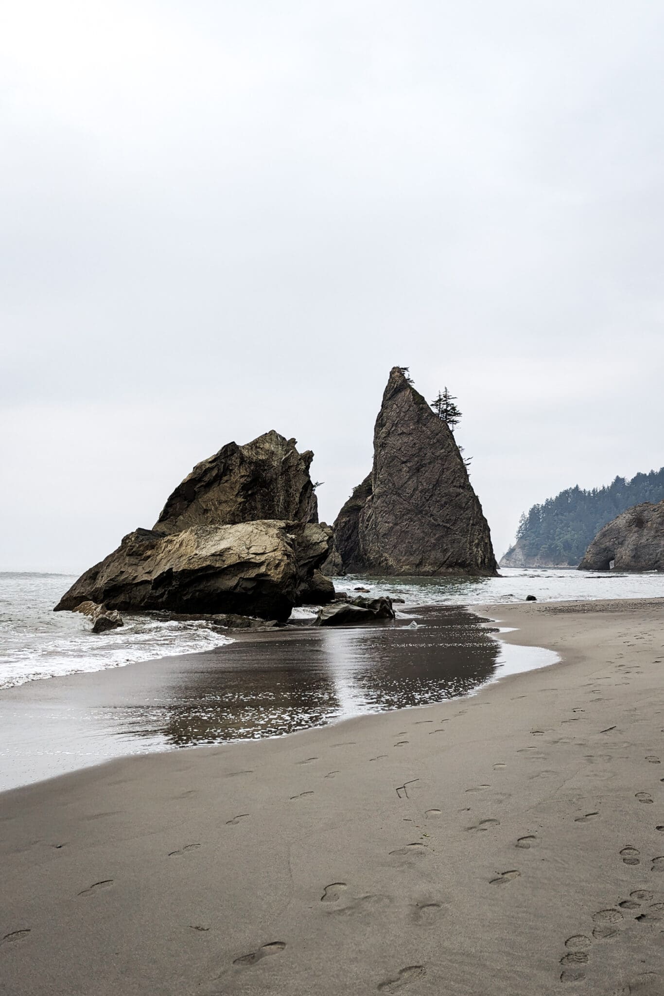 Large rocks on the beach