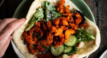 Vegan Buffalo Soy Curl Caesar Wrap