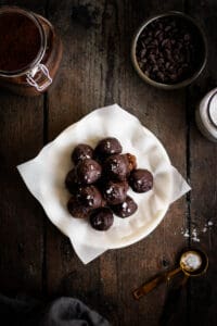 Salted Dark Chocolate Fig Truffles