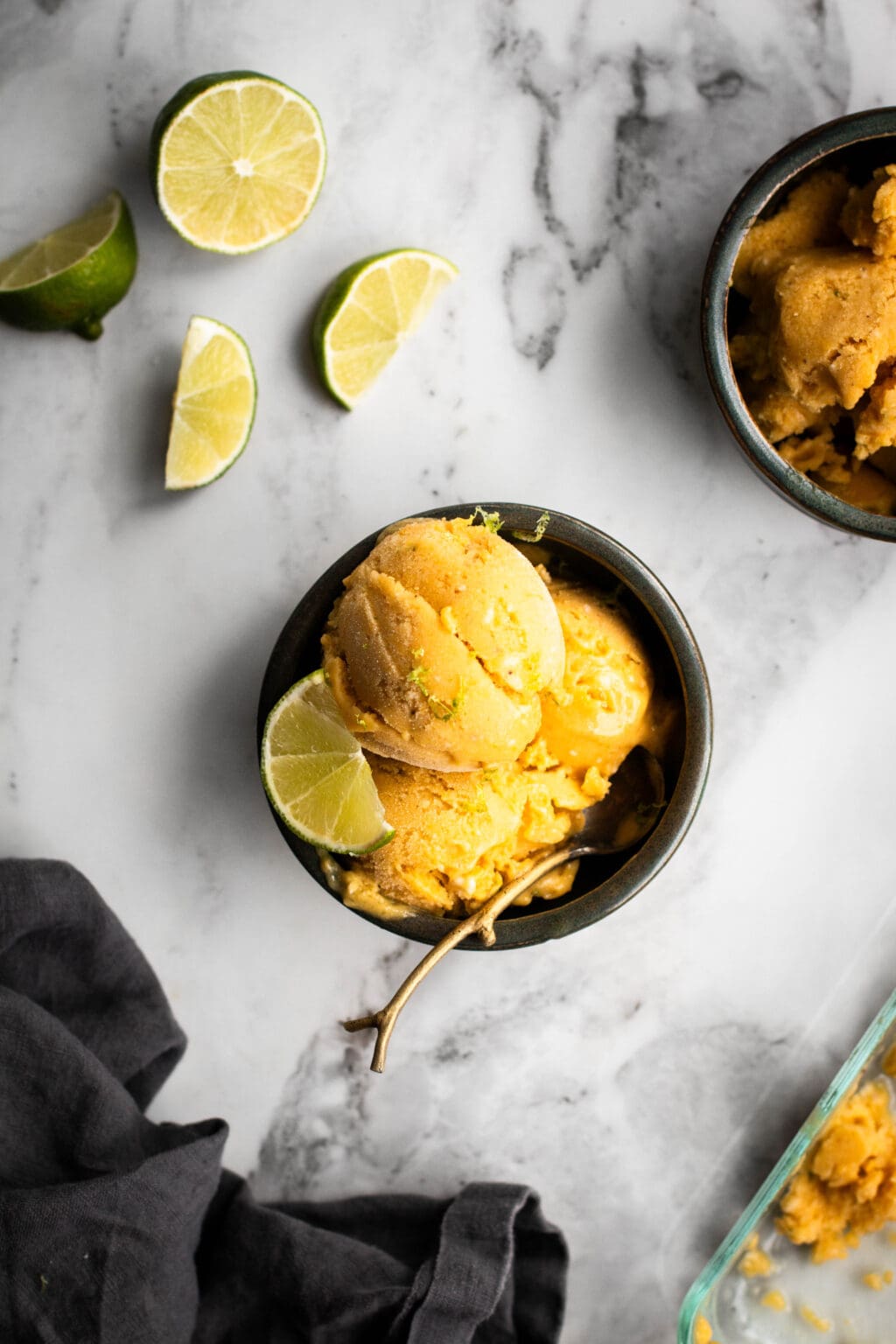 4-Ingredient Mango Banana Ice Cream